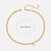 Waterproof Stainless Steel Herringbone Chain Tarnish Free Jewelry 18K Gold Plated 2mm-5mm Herringbone Snake Chain for Men Women