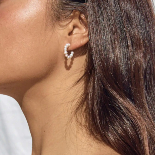 Wholesale Pearl Dangle Earrings 316L Stainless Steel Plated Gold PVD WaterProof Women Jewelry Unusual Earrings Jewelry Gift