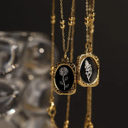 Wholesale PVD 18K Gold Plated Stainless Steel Non Tarnish Free Waterproof Jewelry 12 Month Birth Flower Pendant Necklace