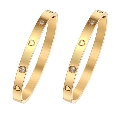Waterproof 4 Leaf Clover Bracelet Titanium Steel Zircon Lucky High Quality Four Leaf Clover Bracelet Stainless Steel