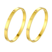 Waterproof 4 Leaf Clover Bracelet Titanium Steel Zircon Lucky High Quality Four Leaf Clover Bracelet Stainless Steel