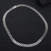10mm*56cm Hip Hop Thick Gold Black Titanium Steel Statement Necklace Chunky Stainless Steel Link Chains Watch Band Necklace