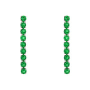 Zirconia Stud Earrings 18K Plated Zircon Stone Earring Stainless Steel Gold Chain Diamond Earrings
