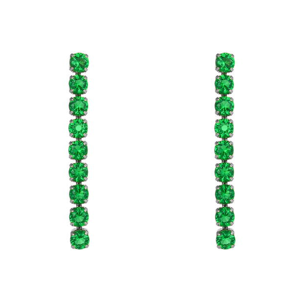 Zirconia Stud Earrings 18K Plated Zircon Stone Earring Stainless Steel Gold Chain Diamond Earrings