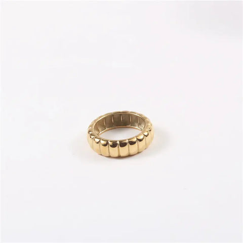 18K Gold Chunky Ring Engravable Stainless Steel Same Ring A Must Have Statement Ring Minimalist Wedding Band Jewelry