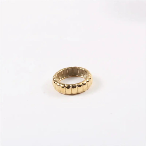 18K Gold Chunky Ring Engravable Stainless Steel Same Ring A Must Have Statement Ring Minimalist Wedding Band Jewelry