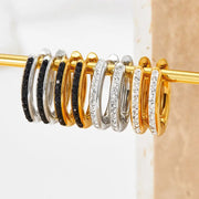 Wholesale Gold Plated Stainless Steel Jewelry New Fashion Hoop Earrings For Women