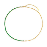 Zircon Beaded Necklace Gold Plated Choker Set Stainless Steel Necklaces Fashion Jewelry Necklaces