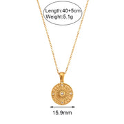 Wholesale Titanium Steel Necklace Set Tarnish Free Jewelry Natural Stone Zircon Pendant Necklace