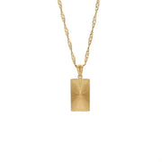 2024 Fashion Vintage 18K Gold Plated Square Pendant Necklace for Woman