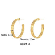 Trendy Snake Hoop Earring 18K Gold Plated Stainless Steel Earrings Ladies Earrings Jewelry