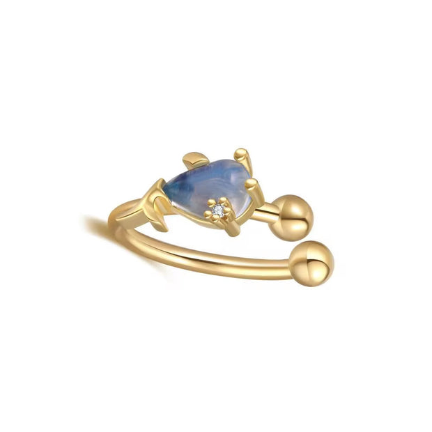 2024 Cute Ocean Animal Clip on Earrings 18K Gold Plated Cuff Earrings, Korean Earrings