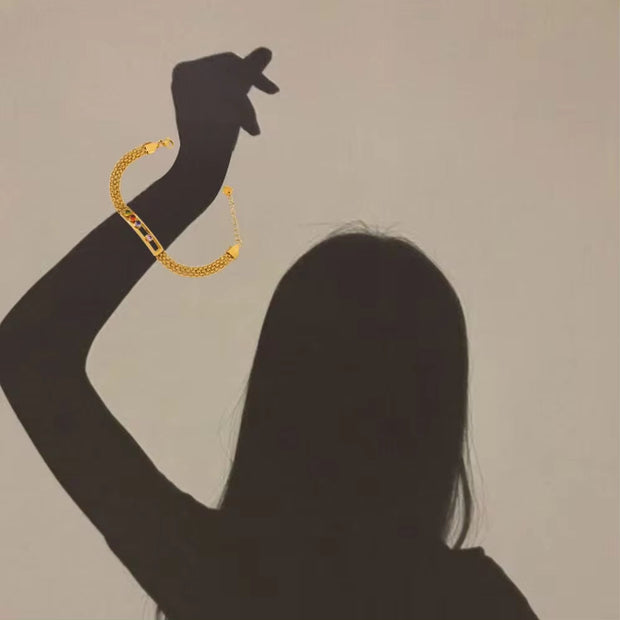Vintage Waterproof Sliding Crystal Zircon Bracelet Tarnish Free Stainless Steel Fashion Jewelry Mesh Chain Bracelets Women