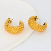 Wholesale18K Real Gold Plated Earrings Summer Unique Hypoallergenic Stainless Steel Vintage Design High Quality Earring