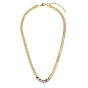Zircon Beaded Necklace Gold Plated Choker Set Stainless Steel Necklaces Fashion Jewelry Necklaces