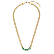 Zircon Beaded Necklace Gold Plated Choker Set Stainless Steel Necklaces Fashion Jewelry Necklaces