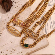 Valentine'S Day Gift Ideas 2024 Choker Necklace Set Hollow Zircon Stainless Steel Jewelry