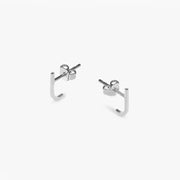 Tarnish Free Stylish J Shape Stud Earrings Cool Design Stainless Steel 18K Gold Plated Designer Earrings