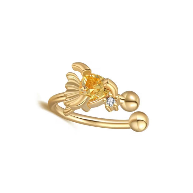 2024 Cute Ocean Animal Clip on Earrings 18K Gold Plated Cuff Earrings, Korean Earrings
