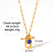 Temperament Joker Jewelry Stainless Steel Geometric Ot Ring Pendant Fashionable Necklace Female Necklaces for Women
