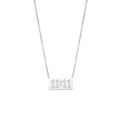 11:11 Number Bar Pendant Necklace Tarnish Free 18K Gold Plated Stainless Steel Necklace