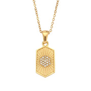 Wholesale Titanium Steel Necklace Set Tarnish Free Jewelry Natural Stone Zircon Pendant Necklace