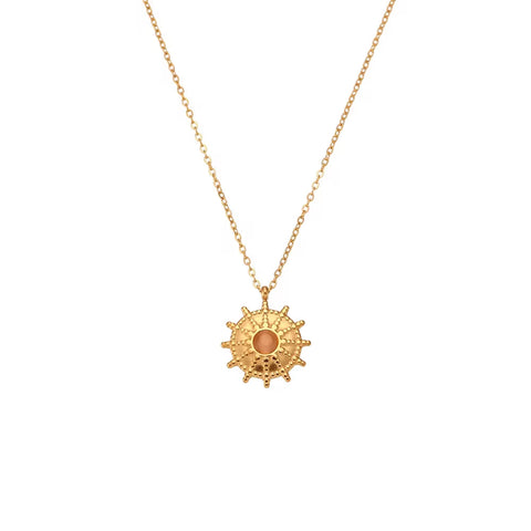 Wholesale Titanium Steel Necklace Set Tarnish Free Jewelry Natural Stone Zircon Pendant Necklace