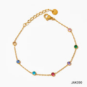Wholesale Fashion Jewelry Stainless Steel Zircon Beach Anklet Foot Jewelry Stainless Steel Anklet for Women