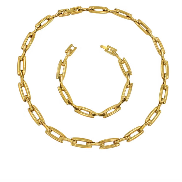 10Mm Wide Gold Silver Color Stainless Steel Jewelry SET Unisex High Quality DIY Chain Accessories Waterproof Low MOQ