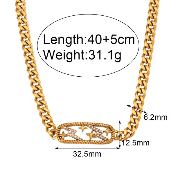 Valentine'S Day Gift Ideas 2024 Choker Necklace Set Hollow Zircon Stainless Steel Jewelry