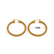 Trendy Jewelry PVD 18K Gold Plated Stainless Steel Metal Mesh Chain Big Dangle Hoop Earrings Wholesale Custom Fashion
