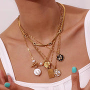 2024 Jewelry Water Proof Tarnish Free Fresh Water Pearl Stainless Steel Necklace Jewelry Set for Woman Choker